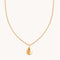 18k Gold Plated Jewellery - Pear Pendant Necklace in Gold - Pendant Necklace - Astrid &amp; Miyu