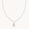 Gemstone Necklaces - Pear Pendant Necklace in Silver - Pendant Necklace - Astrid &amp; Miyu