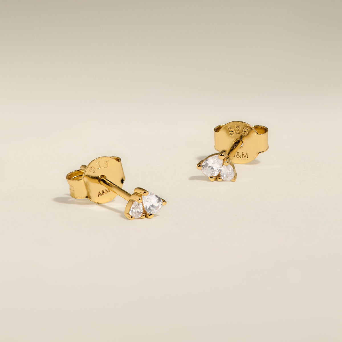 Pear Cluster Stud Earrings in Gold-Astrid &amp; Miyu