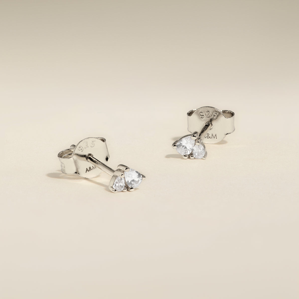 Pear Cluster Stud Earrings in Silver-Astrid &amp; Miyu