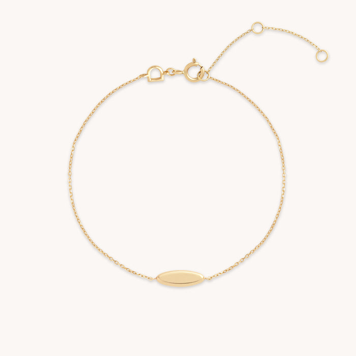 Bracelets - ID Charm Bracelet in Solid Gold - Charm Bracelet - Astrid &amp; Miyu