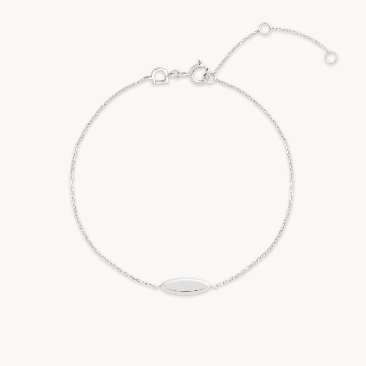 Bracelets - ID Charm Bracelet in Solid White Gold - Charm Bracelet - Astrid &amp; Miyu