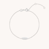 Bracelets - ID Charm Bracelet in Solid White Gold - Charm Bracelet - Astrid &amp; Miyu