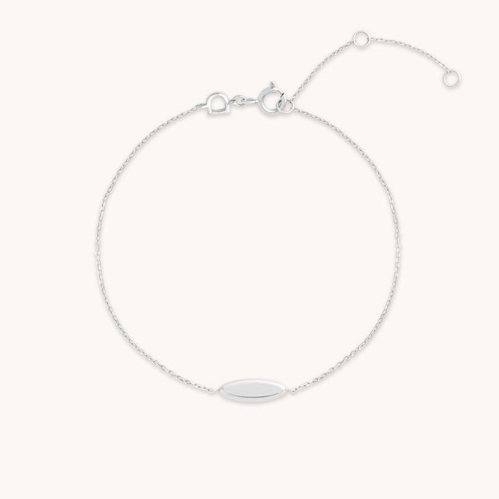 Bracelets - ID Charm Bracelet in Solid White Gold - Charm Bracelet - Astrid &amp; Miyu