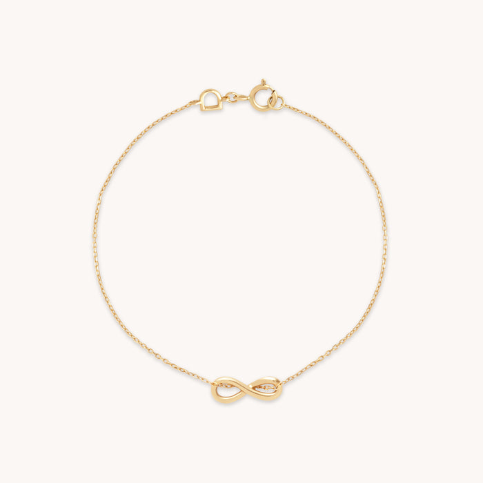 Bracelets - Infinite Charm Bracelet in Solid Gold - Charm Bracelet - Astrid &amp; Miyu