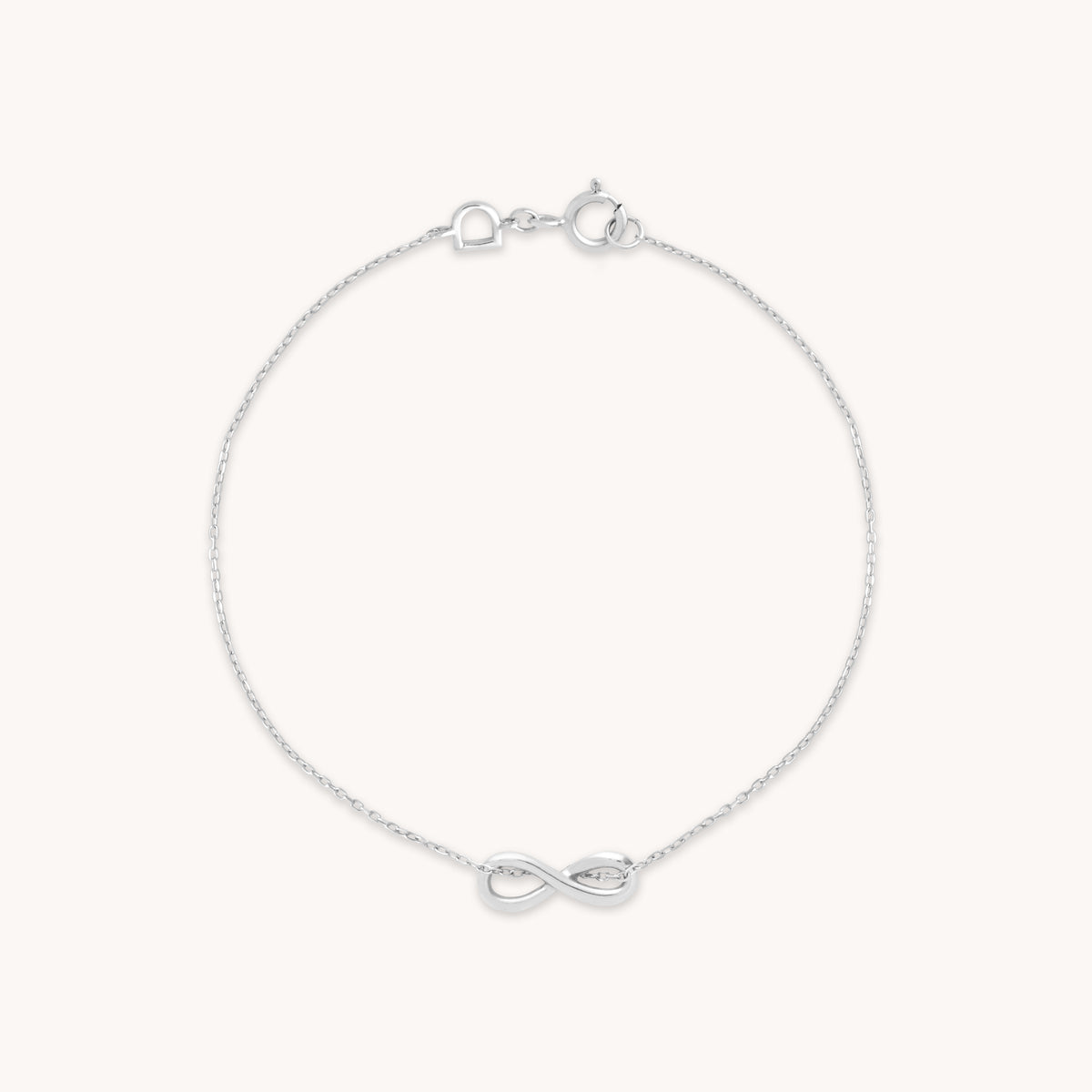 Bracelets - Infinite Charm Bracelet in Solid White Gold - Charm Bracelet - Astrid &amp; Miyu