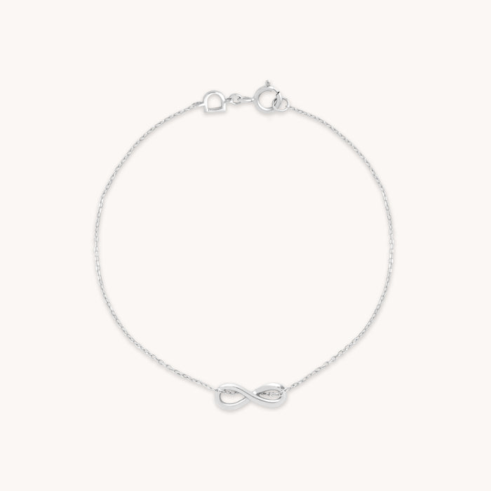 Bracelets - Infinite Charm Bracelet in Solid White Gold - Charm Bracelet - Astrid &amp; Miyu