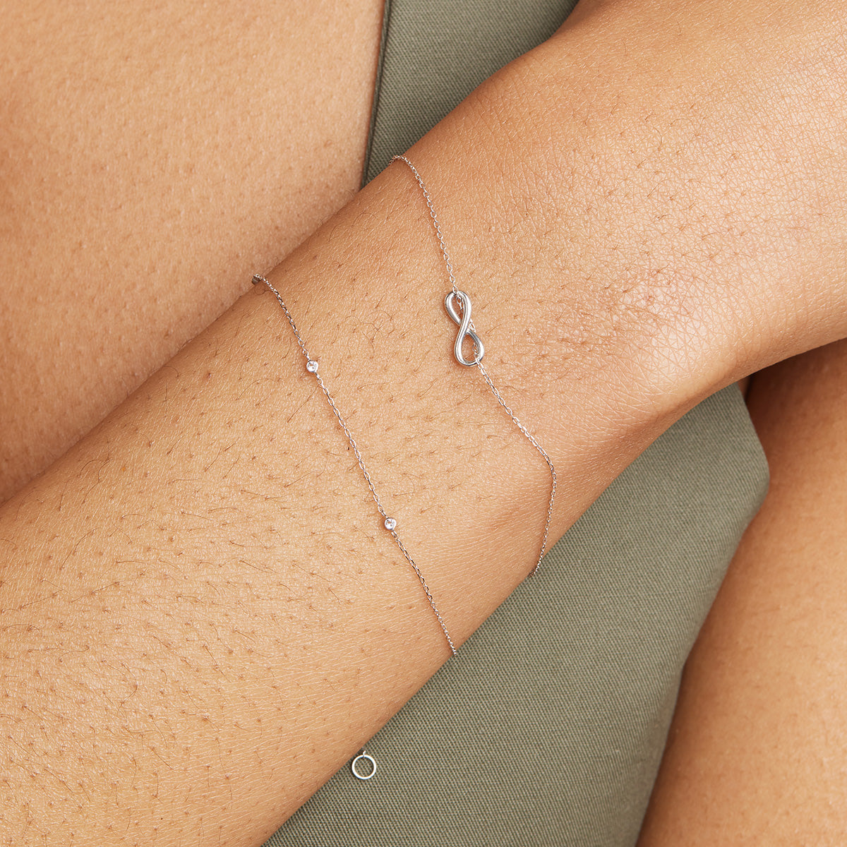 Bracelets - Infinite Charm Bracelet in Solid White Gold - Charm Bracelet - Astrid &amp; Miyu