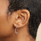 April White Topaz - Infinite Topaz Pavé Hoops in Solid White Gold - Hoop Earrings - Astrid &amp; Miyu