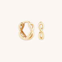 Earrings - Infinite Huggies in Solid Gold - Huggies - Astrid &amp; Miyu