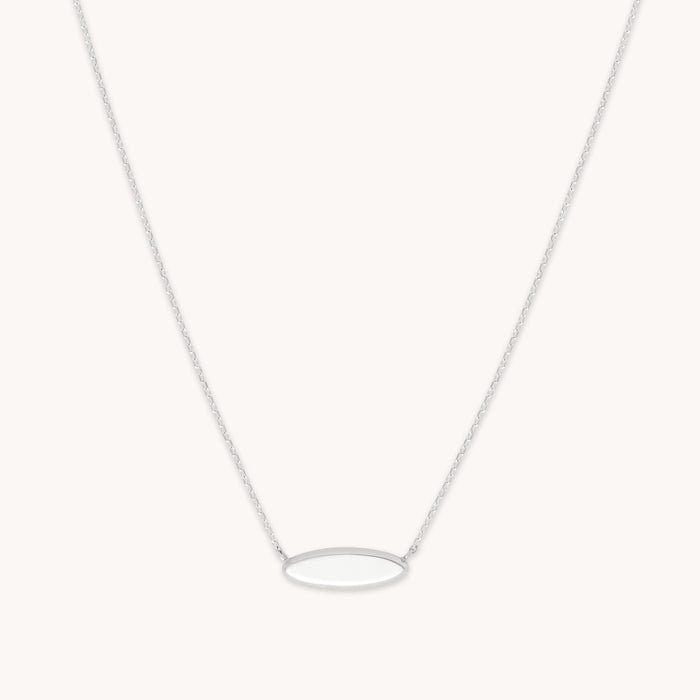 Bridal Jewellery - ID Pendant Necklace in Solid White Gold - Pendant Necklace - Astrid &amp; Miyu