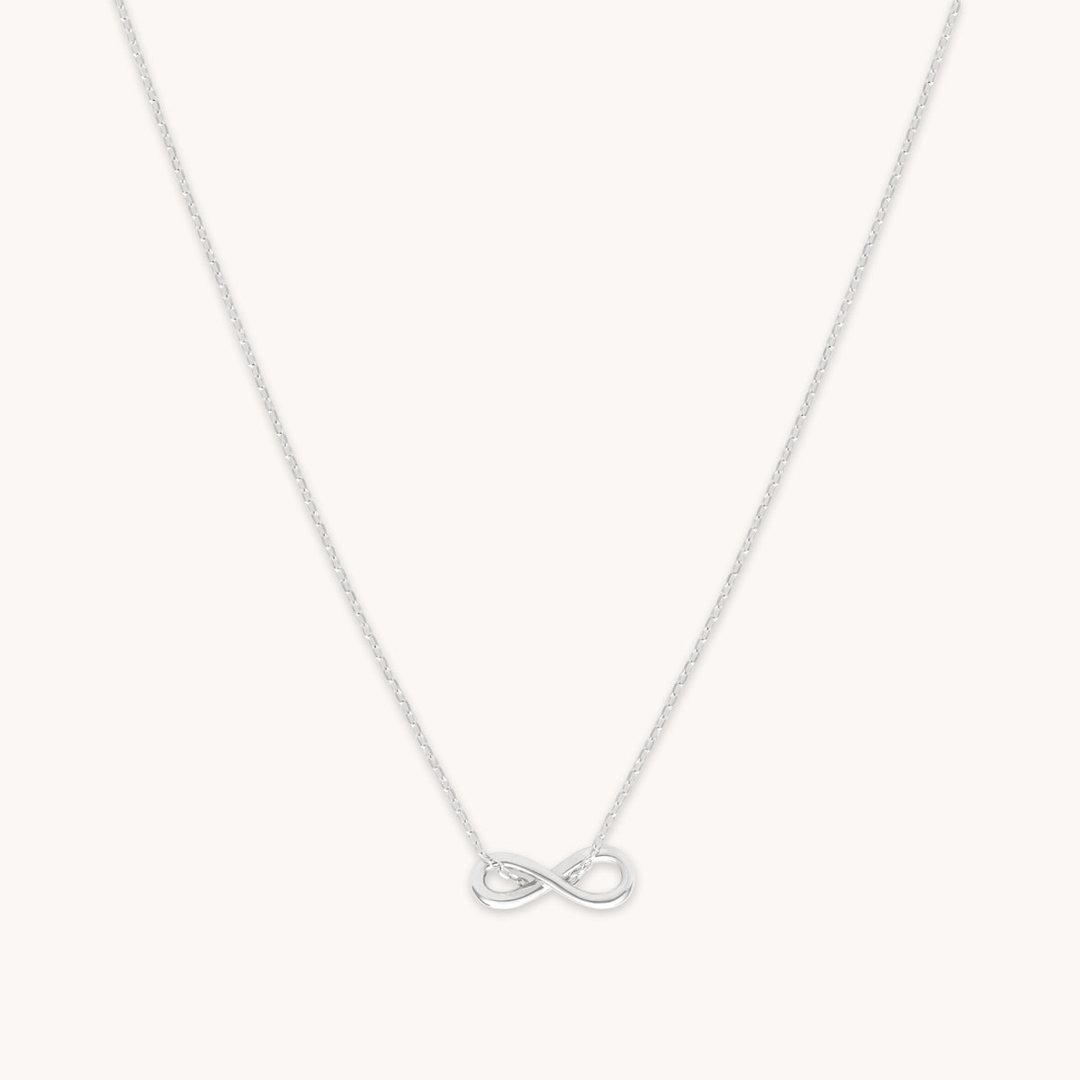 Bridal Jewellery - Infinite Pendant Necklace in Solid White Gold - Pendant Necklace - Astrid &amp; Miyu