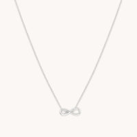 Bridal Jewellery - Infinite Pendant Necklace in Solid White Gold - Pendant Necklace - Astrid &amp; Miyu