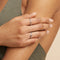 April White Topaz - Infinite Topaz Pavé Ring in Solid White Gold - Band Ring - Astrid &amp; Miyu