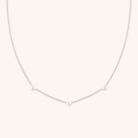 Charm Necklaces - Heart Charm Necklace in Silver - Charm Necklaces - Astrid &amp; Miyu