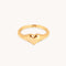 18k Gold Plated Jewellery - Heart Signet Ring in Gold - Signet Ring - Astrid &amp; Miyu