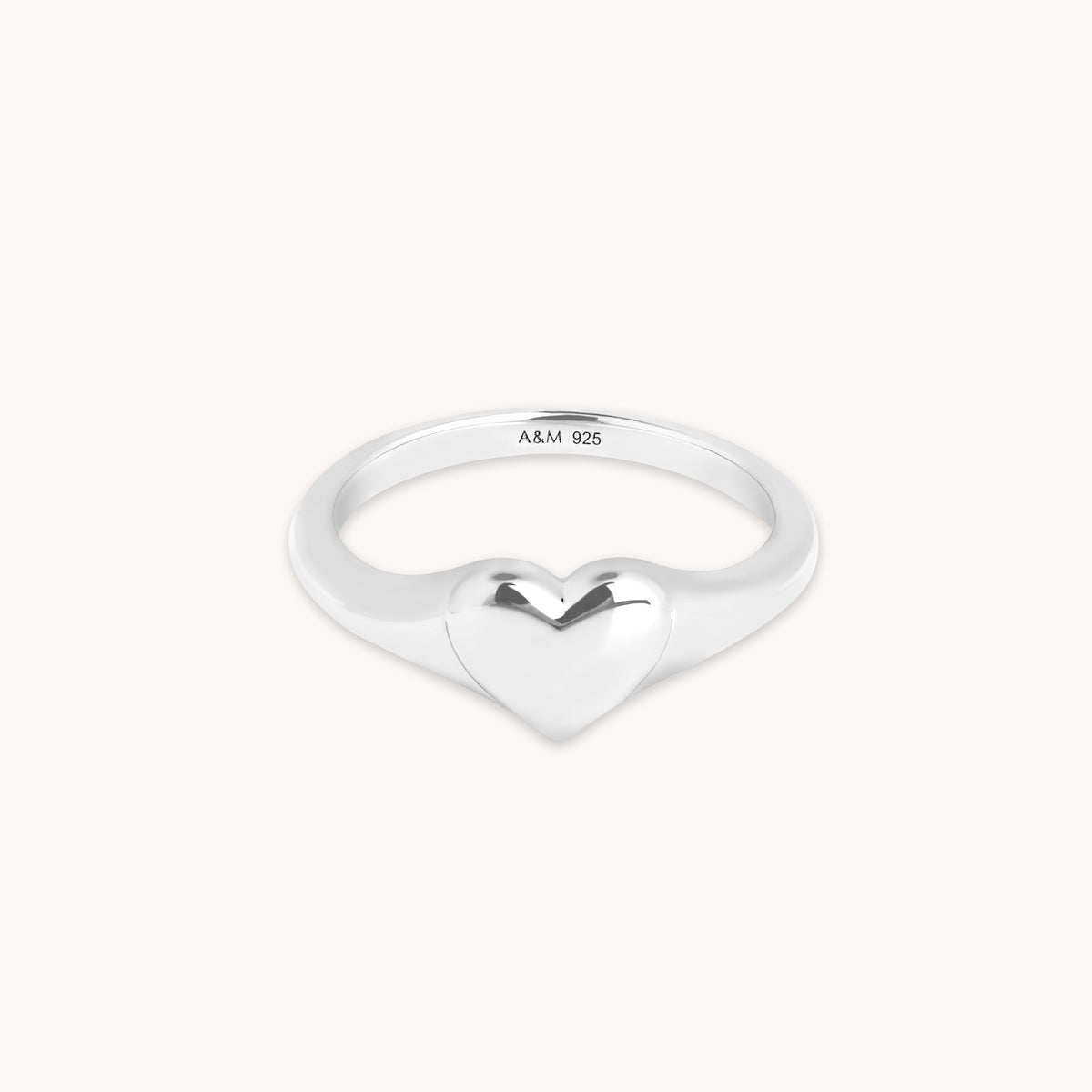 Graduation Gifts - Heart Signet Ring in Silver - Signet Ring - Astrid &amp; Miyu