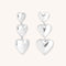 Earrings - Heart Drop Stud Earrings in Silver - Stud Earrings - Astrid &amp; Miyu