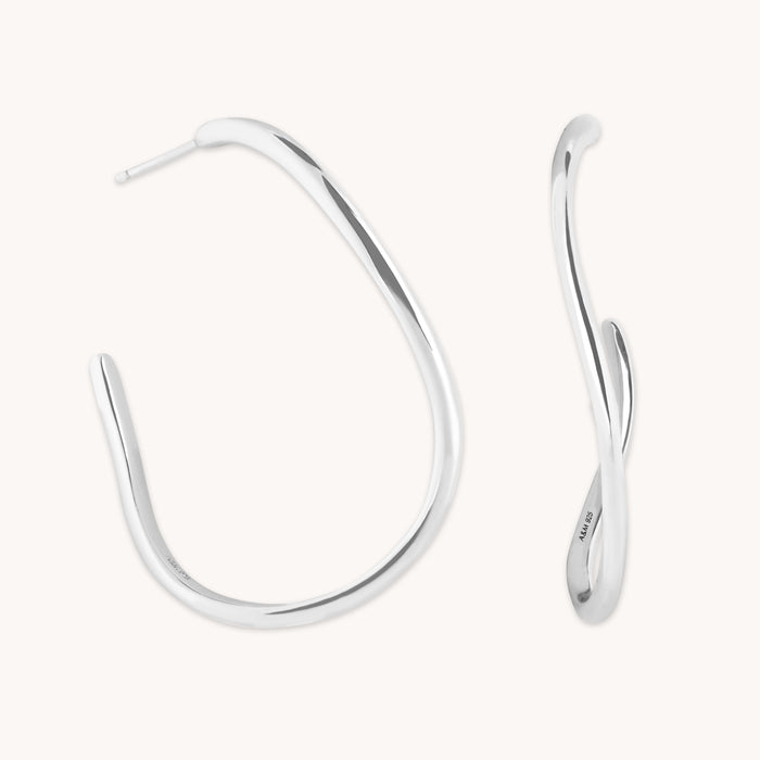 Earrings - Infinite Hoops in Silver - Hoop Earrings - Astrid &amp; Miyu