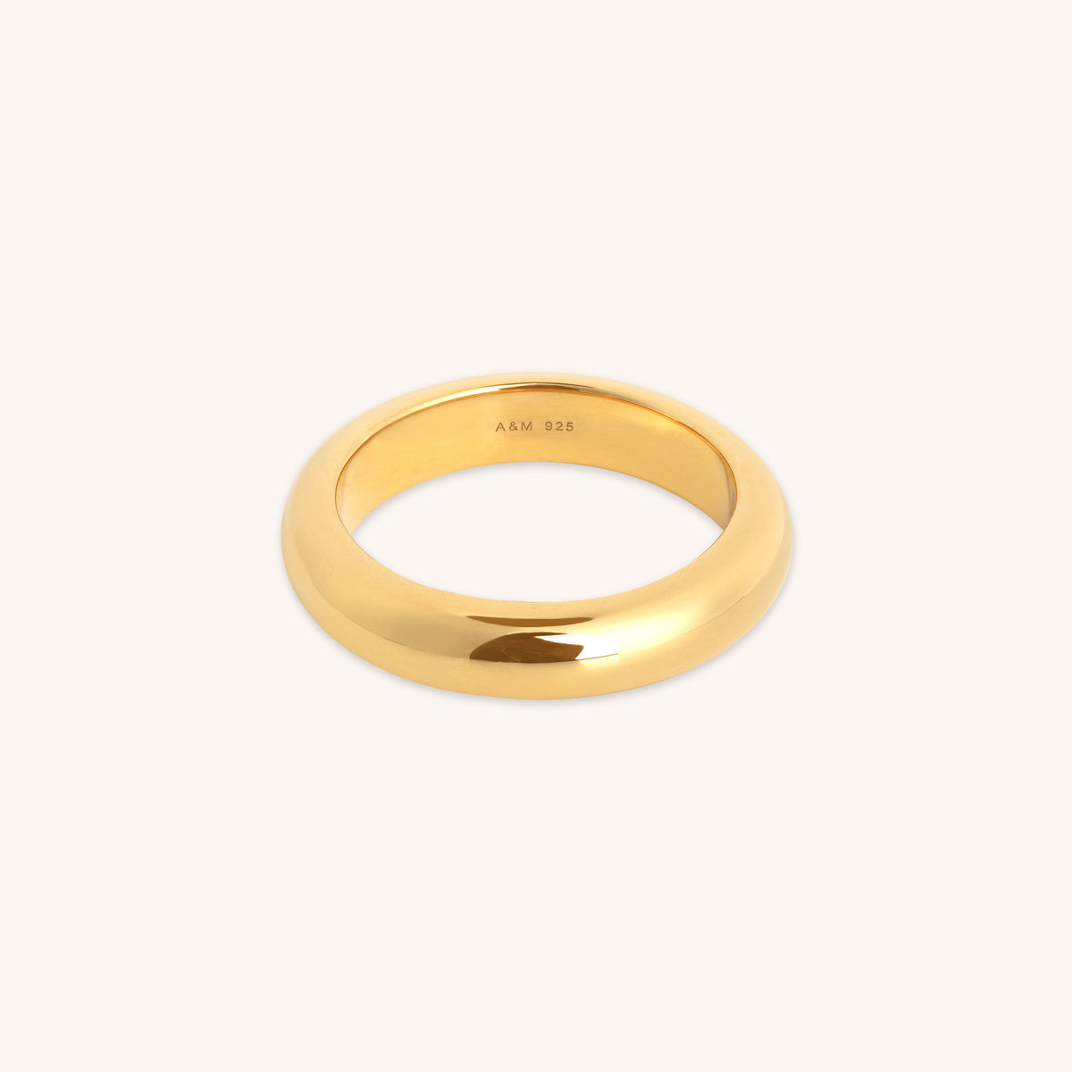 18k Gold Plated Jewellery - Bold Stacking Ring in Gold - Rings - Astrid &amp; Miyu