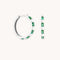 Earrings - Emerald Baguette Hoops in Solid White Gold - Hoop Earrings - Astrid &amp; Miyu