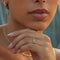 Lab-Grown Gemstones - Emerald Baguette Band Ring in Solid Gold - Band Rings - Astrid &amp; Miyu