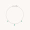 Bracelets - Emerald Charm Bracelet in Solid White Gold - Charm Bracelets - Astrid &amp; Miyu