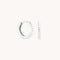 Earrings - Ridged Huggies in Solid White Gold - Huggies - Astrid &amp; Miyu