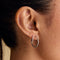 Earrings - Ridged Huggies in Solid White Gold - Huggies - Astrid &amp; Miyu