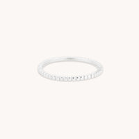 Rings - Ridged Band Ring in Solid White Gold - Band Rings - Astrid &amp; Miyu