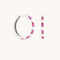 Earrings - Pink Sapphire Baguette Hoops in Solid White Gold - Hoop Earrings - Astrid &amp; Miyu