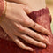 Lab-Grown Gemstones - Pink Sapphire Baguette Band Ring in Solid Gold - Band Rings - Astrid &amp; Miyu