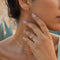 Lab-Grown Gemstones - Pink Sapphire Baguette Band Ring in Solid Gold - Band Rings - Astrid &amp; Miyu