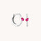 Earrings - Pink Sapphire Marquise Huggies in Solid White Gold - Huggies - Astrid &amp; Miyu
