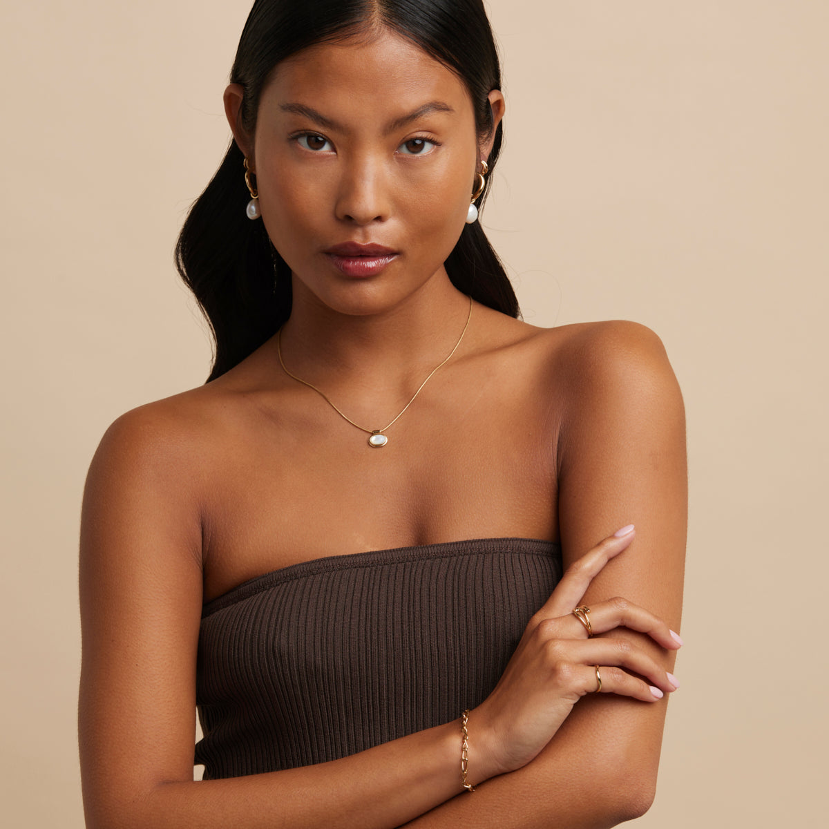 18k Gold Plated Jewellery - Infinite Slim Chain Bracelet in Gold - Chain Bracelet - Astrid &amp; Miyu