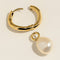 Serenity Pearl Charm Hoops in Gold-Astrid &amp; Miyu