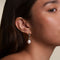 Serenity Pearl Charm Hoops in Silver-Astrid &amp; Miyu