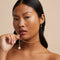 18k Gold Plated Jewellery - Pearl Charm Huggies in Gold - Huggies - Astrid &amp; Miyu