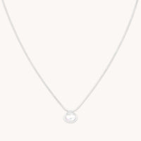 Gemstone Necklaces - Mother of Pearl Pendant Necklace in Silver - Pendant Necklace - Astrid &amp; Miyu