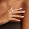 Cocktail Rings - Mother of Pearl Cocktail Ring in Silver - Cocktail Rings - Astrid &amp; Miyu