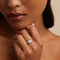 Cocktail Rings - Mother of Pearl Cocktail Ring in Silver - Cocktail Rings - Astrid &amp; Miyu