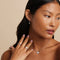 Cocktail Rings - Mother of Pearl Cocktail Ring in Silver - Cocktail Rings - Astrid &amp; Miyu