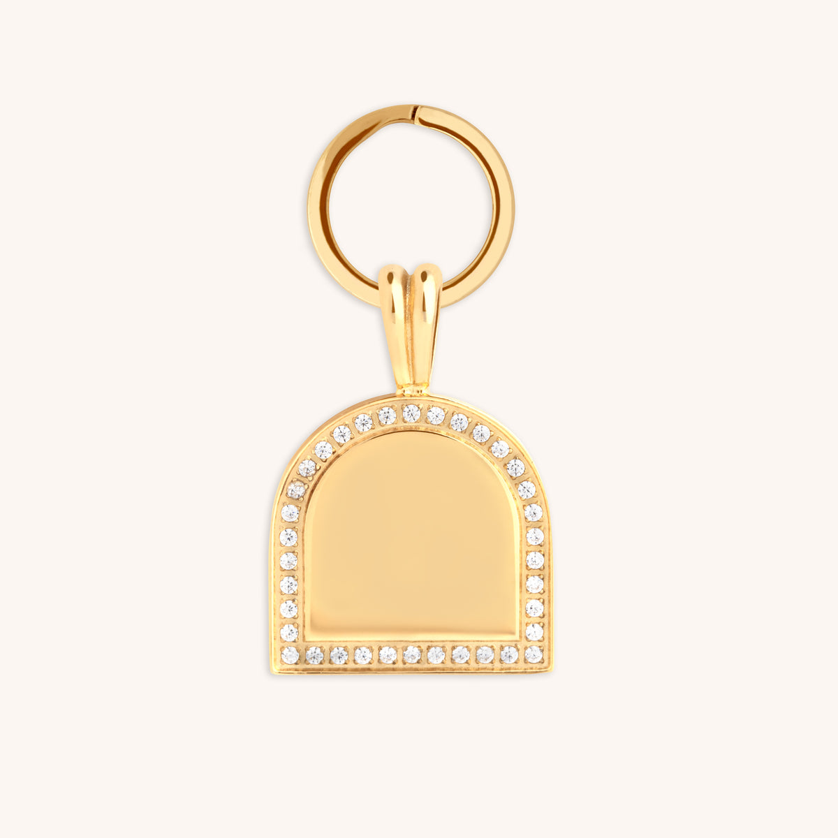 Pet Tags - Pavé Arch Pet Tag in Gold - Merchandise - Astrid &amp; Miyu