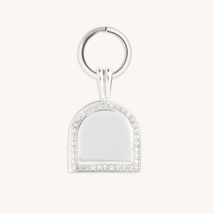 Pet Tags - Pavé Arch Pet Tag in Silver - Merchandise - Astrid &amp; Miyu