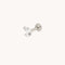 Crystal Double Marquise Titanium Piercing Stud in Platinum-Astrid &amp; Miyu