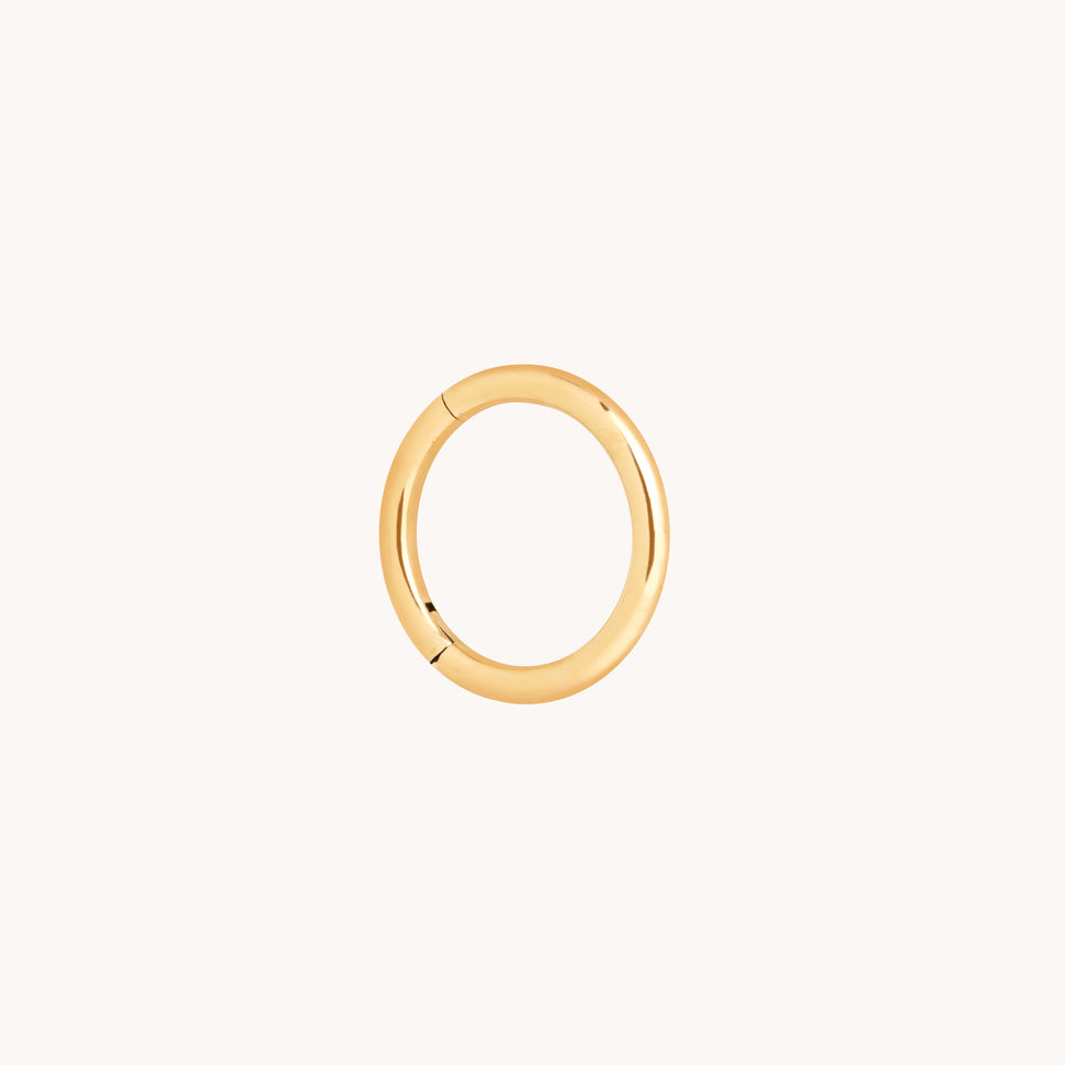 Daith Piercing Jewellery - Seamless Titanium Piercing Hoop in Gold - Piercing Hoop - Astrid &amp; Miyu