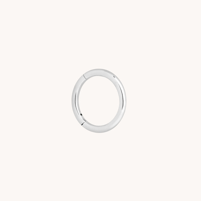 Daith Piercing Jewellery - Seamless Titanium Piercing Hoop in Platinum - Piercing Hoop - Astrid &amp; Miyu