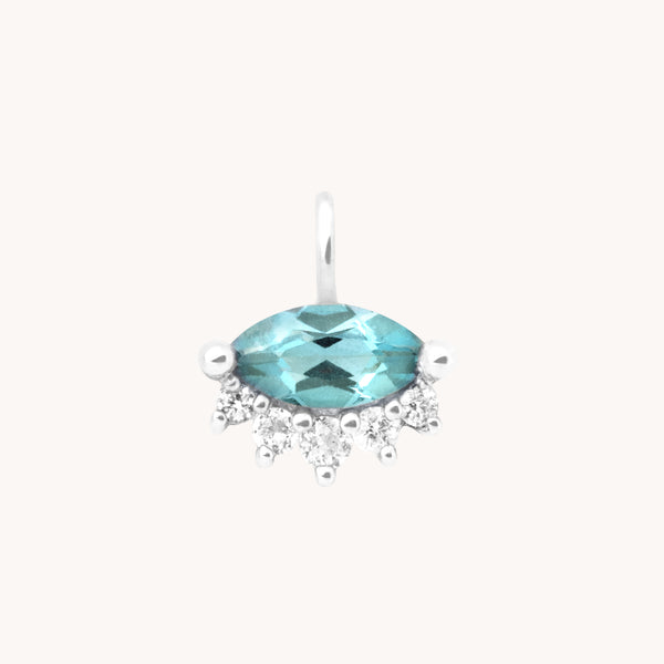 Motif Charms - Evil Eye Charm in 9k White Gold - Welding Charm - Astrid &amp; Miyu