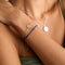 Bracelets - Lazurite Gemstone Bracelet in 9k White Gold - Beaded Bracelet - Astrid &amp; Miyu
