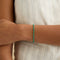 Bracelets - Green Agate Gemstone Bracelet in 9k White Gold - Beaded Bracelet - Astrid &amp; Miyu